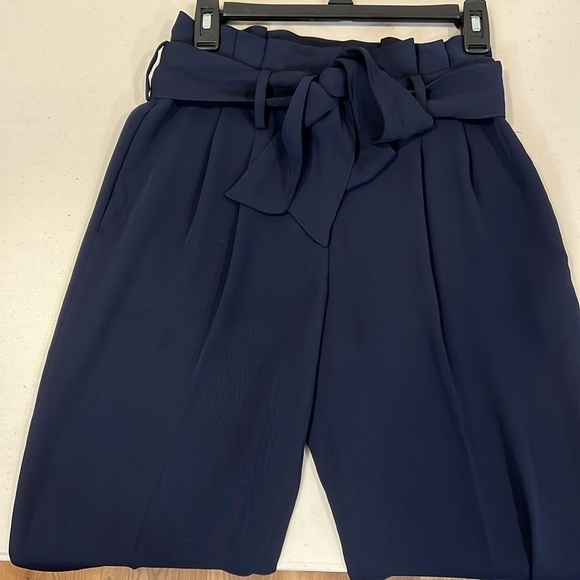 Biden Melina Paperbag Trouser Pants Navy Size 6P EUC - Picture 6 of 15